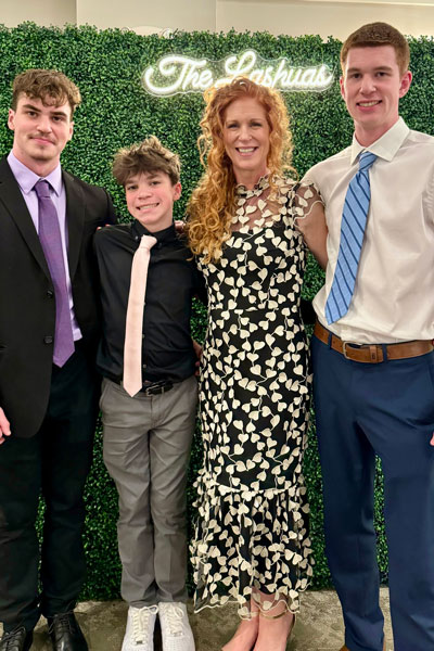Bettina with her sons