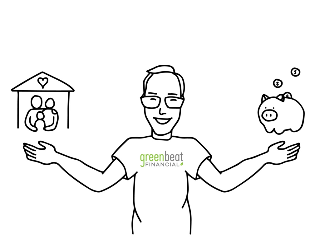 Cartoon drawing of Adam Sherer of Greenbeat Financial