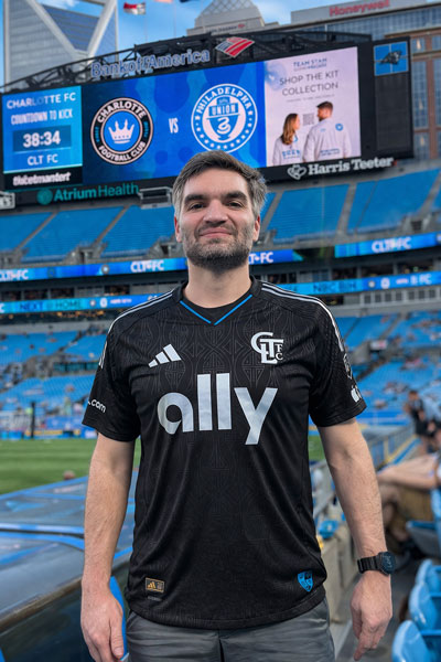 Scott at Charlotte FC soccer game